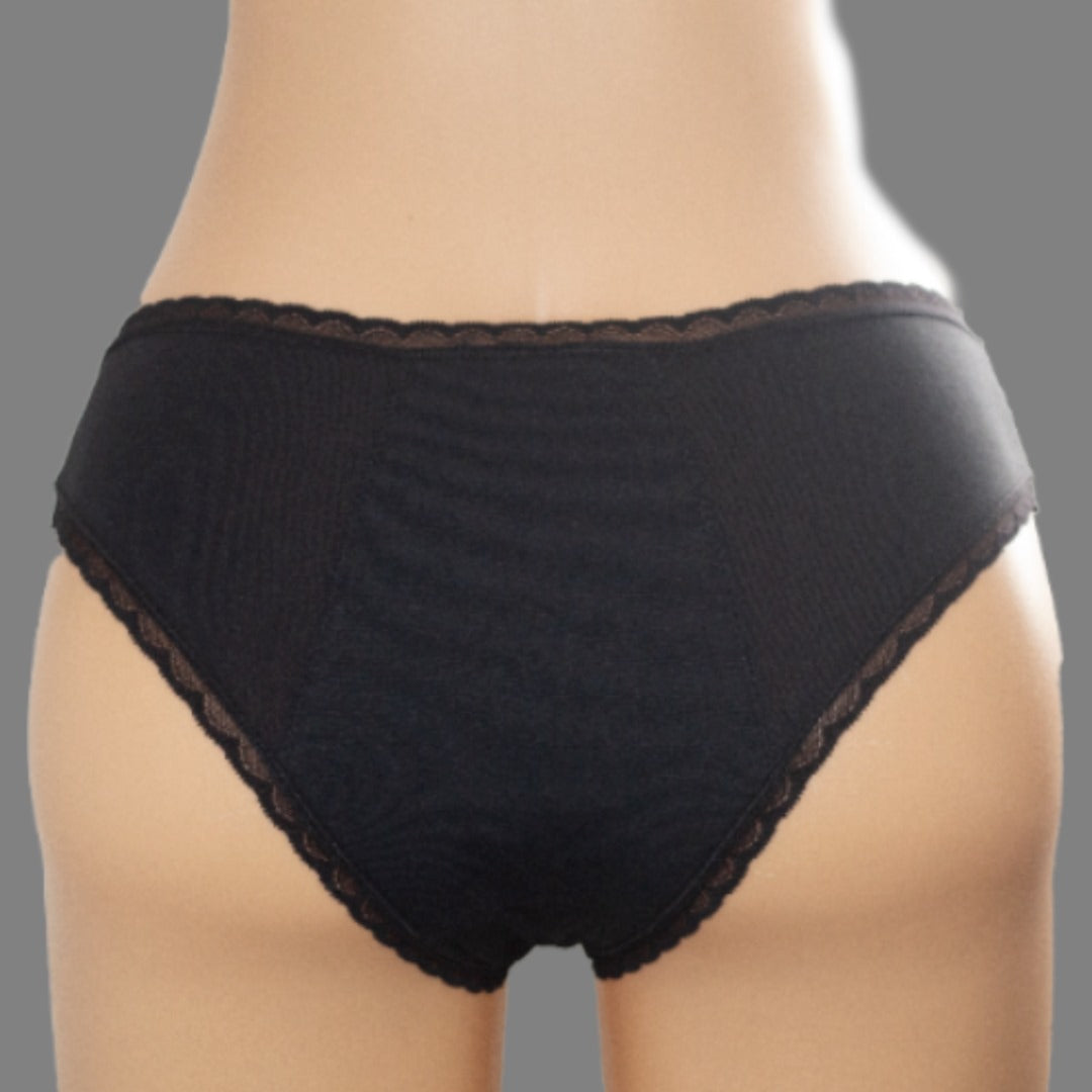 Culotte dentelle noire (Flux moyens)👙 3 culotte achetée =  Livraison gratuite