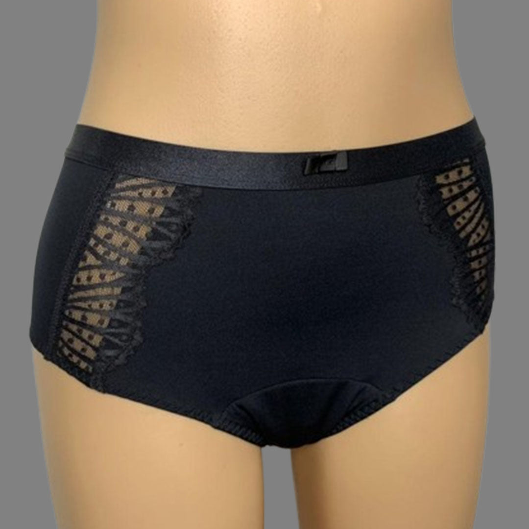 Culotte noire avec gaine (Flux abondants) 👙  3 culotte achetée =  Livraison gratuite
