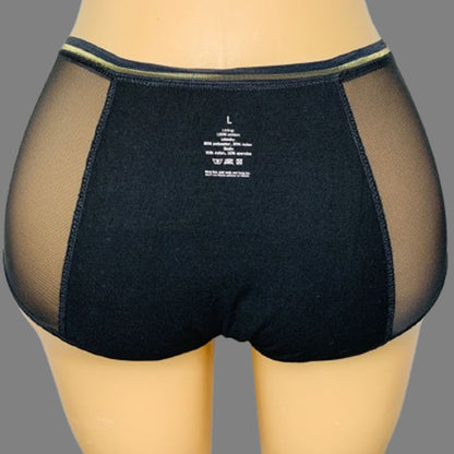 Culotte Noir avec or (Flux très abondants)👙 3 culotte achetée =  Livraison gratuite