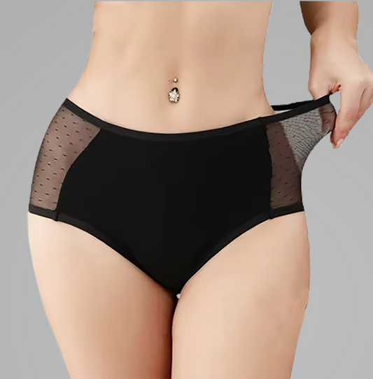 Culotte Noire panthère (Flux abondants)👙 3 culotte achetée =  Livraison gratuite